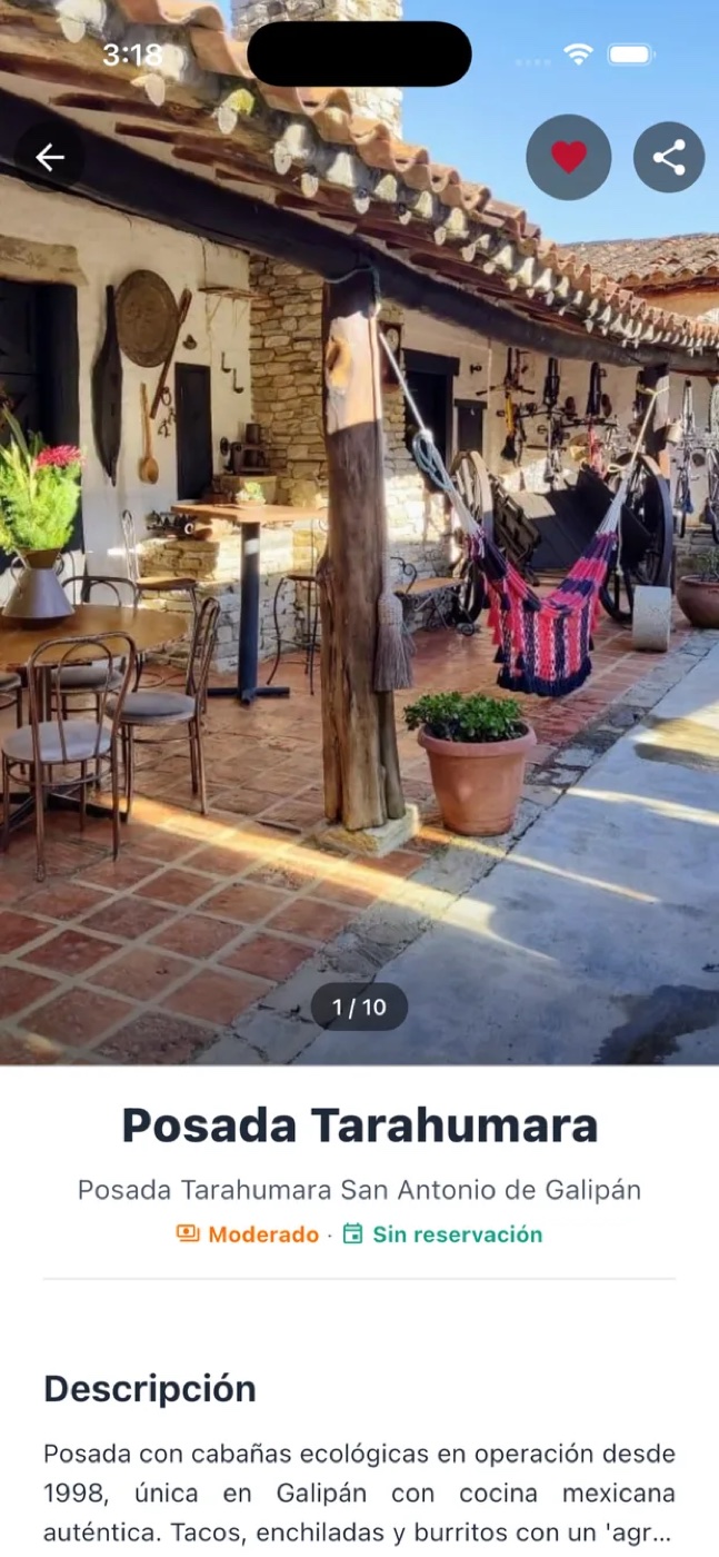 Capturas de Galipán APP