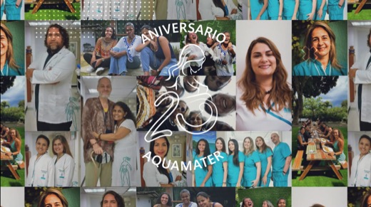 Gráfica apaisada de la campaña de aniversario de Aquamater.