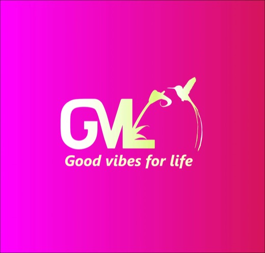 Logotipo de Good Vibes For Life sobre composición cuadrada.