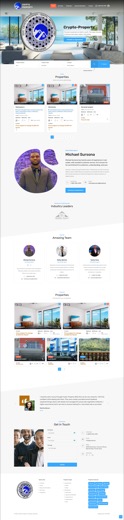 Lámina vertical larga con la presentación de la marca Inmobiliaria CP.
