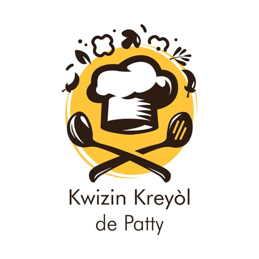 Logotipo de la marca de cocina criolla Kwizin Kreyol en formato cuadrado.